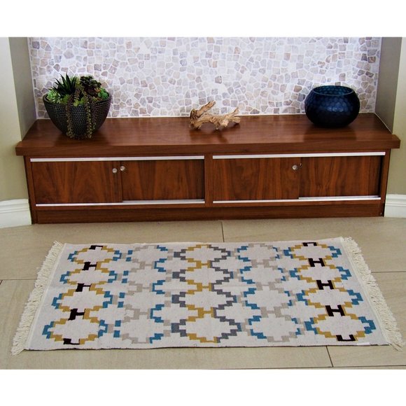 Reversible Turkish Accent Rug - 48" x 32" - Picture 2 of 5